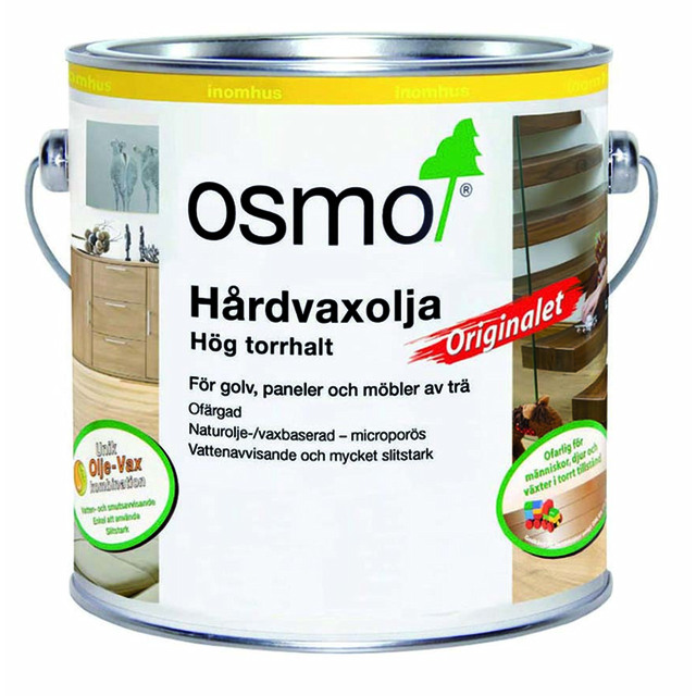 HÅRDVAXOLJA 3065 OSMO ORIGINALET HALVMATT 2,5L | Beijerbygg Byggmaterial